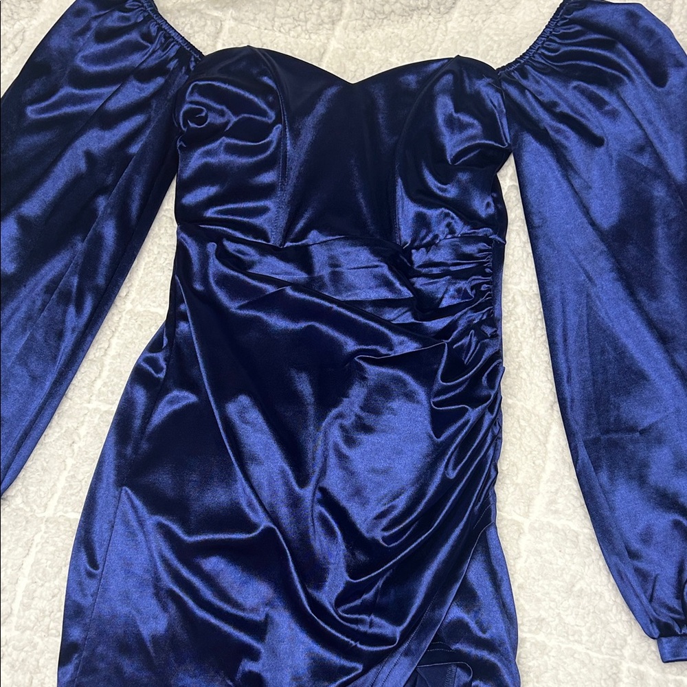 Windsor Royal Blue Long Sleeve Dress